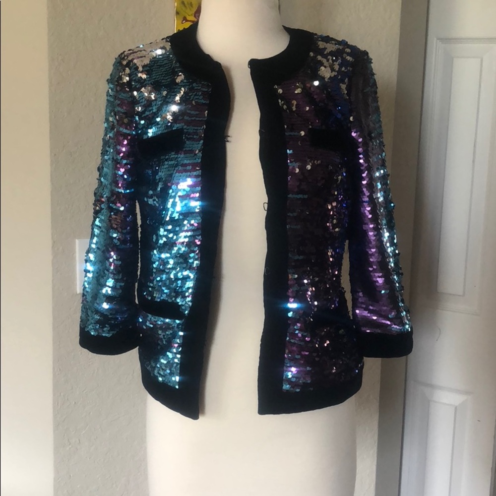 Size M Boston Proper Sequined Blazer